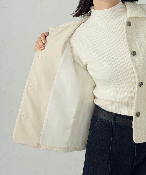 COMME CA ISM / コムサイズム その他アウター | ファンシーツイード ステンカラーショートジャケット | 詳細13