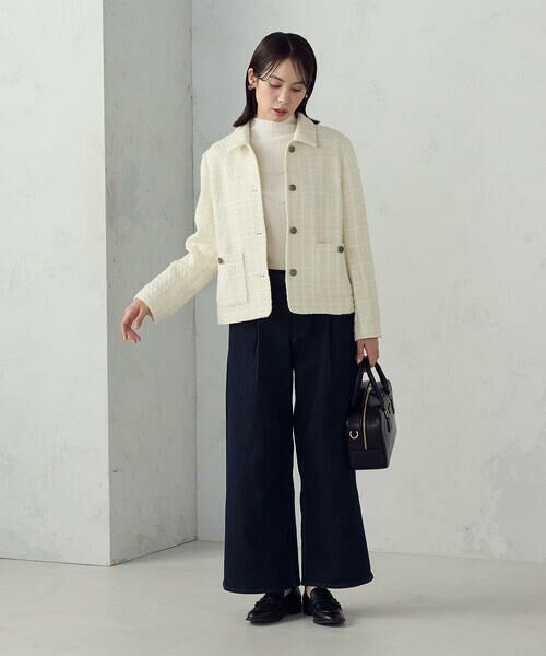 COMME CA ISM / コムサイズム その他アウター | ファンシーツイード ステンカラーショートジャケット | 詳細2