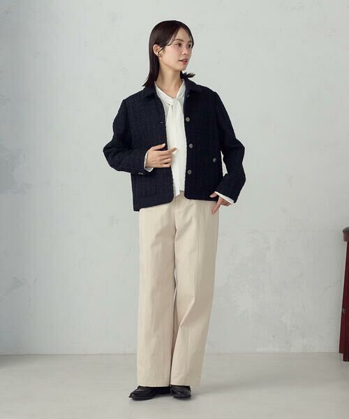 COMME CA ISM / コムサイズム その他アウター | ファンシーツイード ステンカラーショートジャケット | 詳細16