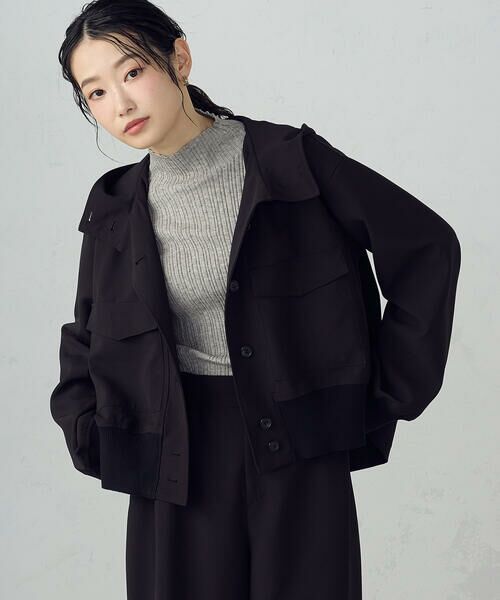 COMME CA ISM / コムサイズム ブルゾン | フードブルゾン / セットアップ対応（ブラック）