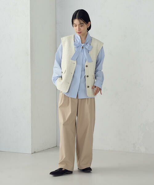 COMME CA ISM / コムサイズム ベスト | ファンシーツイード ジレ | 詳細1