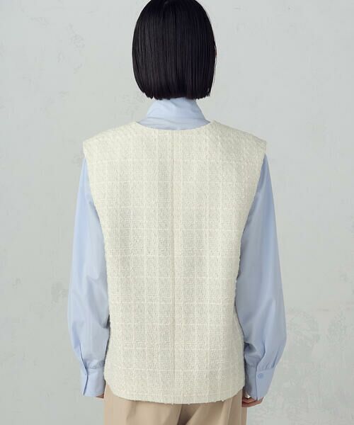 COMME CA ISM / コムサイズム ベスト | ファンシーツイード ジレ | 詳細9