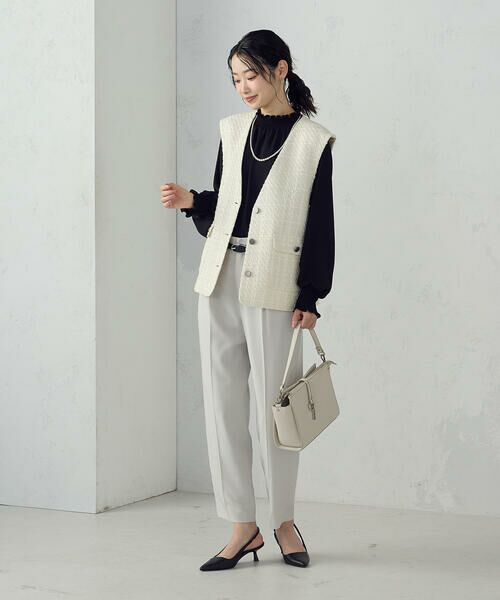 COMME CA ISM / コムサイズム ベスト | ファンシーツイード ジレ | 詳細4