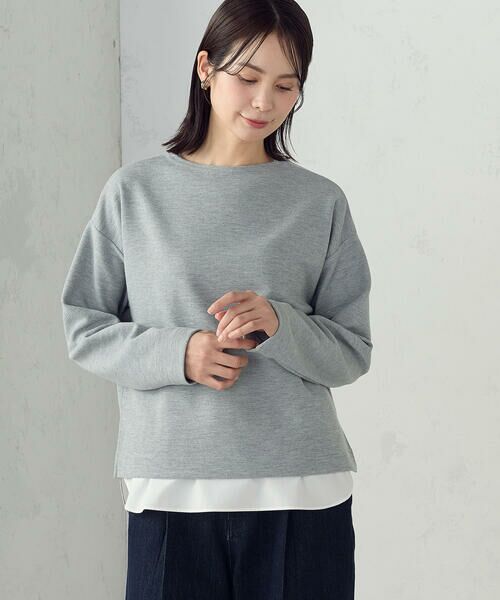 COMME CA ISM / コムサイズム カットソー | 【セットアイテム】ボトルネック+タンクトップカットソー(グレー)