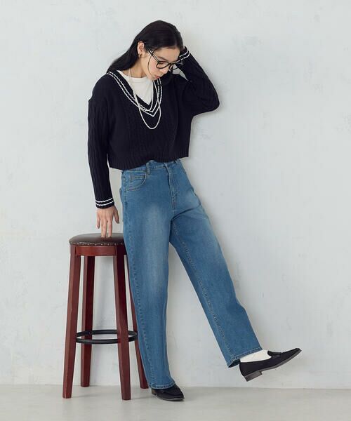 COMME CA ISM / コムサイズム デニムパンツ | 10オンスストレッチデニム ストレートパンツ | 詳細8