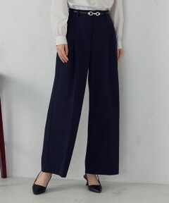 COMME CA ISM / コムサイズム その他パンツ | ストレッチツイル 2タックワイドパンツ / セットアップ対応