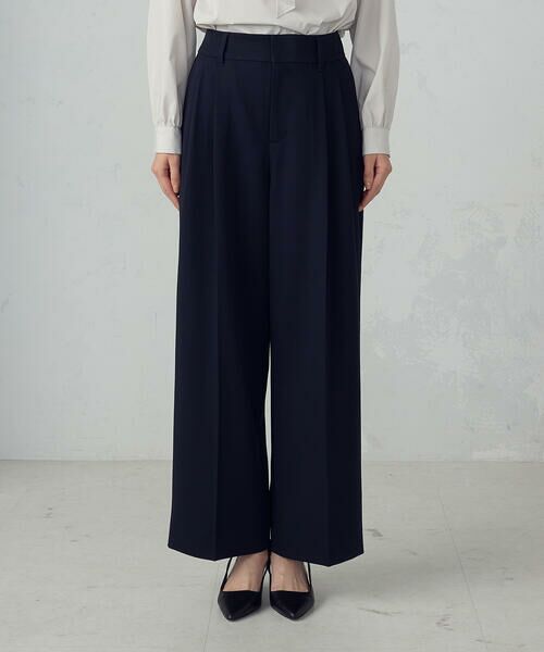 COMME CA ISM / コムサイズム その他パンツ | ストレッチツイル 2タックワイドパンツ / セットアップ対応 | 詳細11