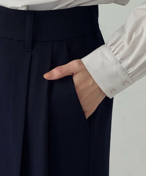 COMME CA ISM / コムサイズム その他パンツ | ストレッチツイル 2タックワイドパンツ / セットアップ対応 | 詳細15