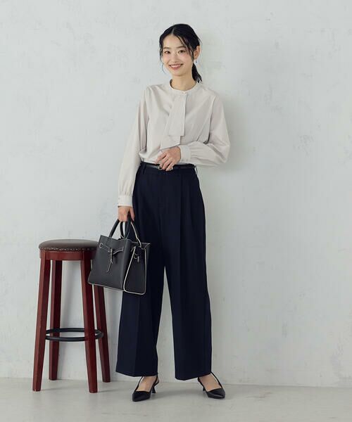 COMME CA ISM / コムサイズム その他パンツ | ストレッチツイル 2タックワイドパンツ / セットアップ対応 | 詳細6