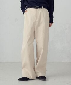 COMME CA ISM / コムサイズム その他パンツ | コットンナイロンツイル ワイドテーパードチノパンツ