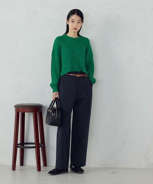 COMME CA ISM / コムサイズム その他パンツ | コットンナイロンツイル ワイドテーパードチノパンツ | 詳細1