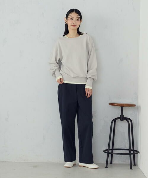 COMME CA ISM / コムサイズム その他パンツ | コットンナイロンツイル ワイドテーパードチノパンツ | 詳細2