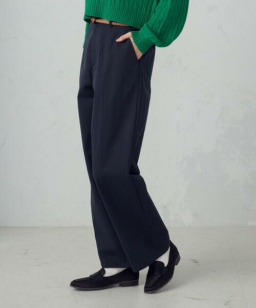 COMME CA ISM / コムサイズム その他パンツ | コットンナイロンツイル ワイドテーパードチノパンツ | 詳細4