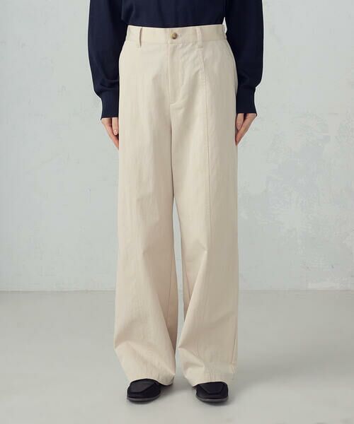 COMME CA ISM / コムサイズム その他パンツ | コットンナイロンツイル ワイドテーパードチノパンツ | 詳細8