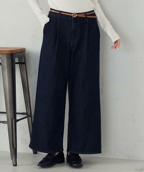 COMME CA ISM / コムサイズム デニムパンツ | ス−パ−ワイドデニムパンツ（ワンウォッシュ）