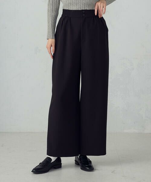 COMME CA ISM / コムサイズム その他パンツ | ギャザーパンツ / セットアップ対応（ブラック）