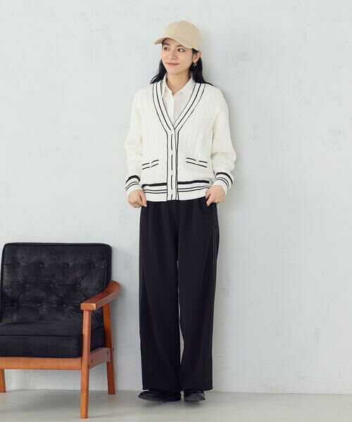 COMME CA ISM / コムサイズム カーディガン・ボレロ | チルデン オーバーサイズカーディガン | 詳細1