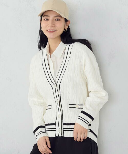 COMME CA ISM / コムサイズム カーディガン・ボレロ | チルデン オーバーサイズカーディガン | 詳細4