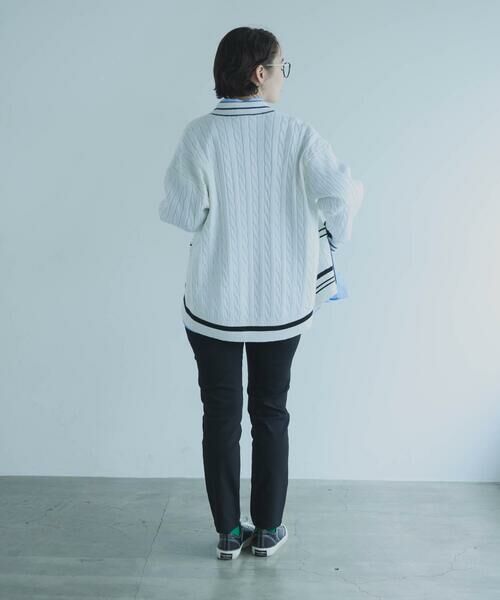 COMME CA ISM / コムサイズム カーディガン・ボレロ | チルデン オーバーサイズカーディガン | 詳細8