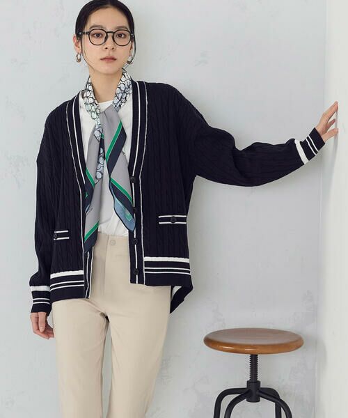 COMME CA ISM / コムサイズム カーディガン・ボレロ | チルデン オーバーサイズカーディガン | 詳細15