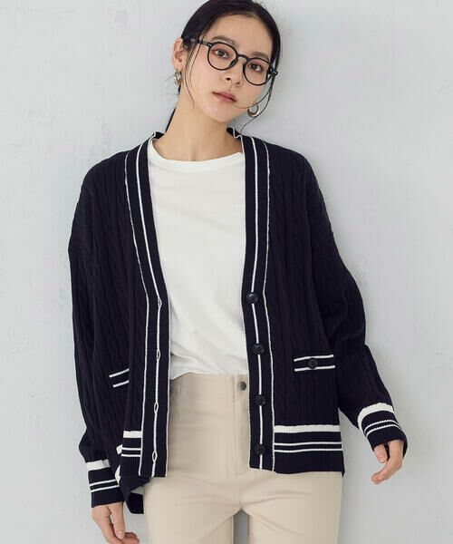 COMME CA ISM / コムサイズム カーディガン・ボレロ | チルデン オーバーサイズカーディガン | 詳細16