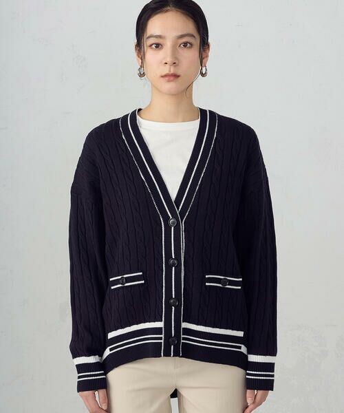 COMME CA ISM / コムサイズム カーディガン・ボレロ | チルデン オーバーサイズカーディガン | 詳細17