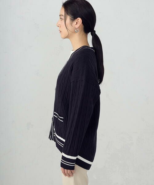 COMME CA ISM / コムサイズム カーディガン・ボレロ | チルデン オーバーサイズカーディガン | 詳細18