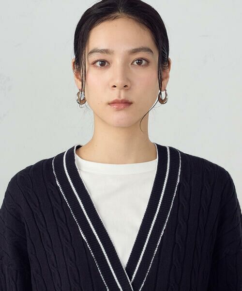 COMME CA ISM / コムサイズム カーディガン・ボレロ | チルデン オーバーサイズカーディガン | 詳細20