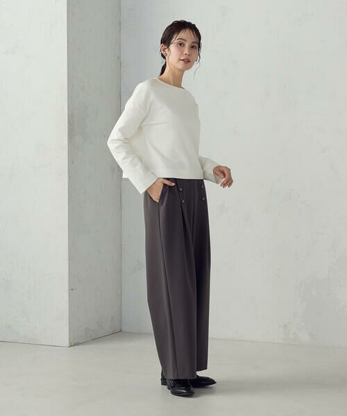 COMME CA ISM / コムサイズム カットソー | クロップド丈 ロンT | 詳細1