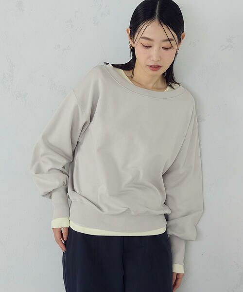 COMME CA ISM / コムサイズム カットソー | 2wayオフショル裏毛カットソー | 詳細4