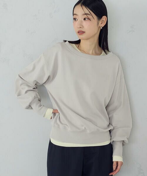COMME CA ISM / コムサイズム カットソー | 2wayオフショル裏毛カットソー | 詳細5