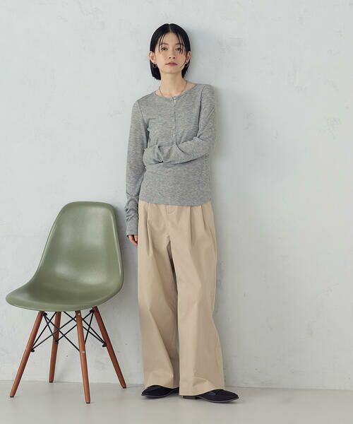 COMME CA ISM / コムサイズム カットソー | シアーテレコ ヘンリーネックカットソー | 詳細4