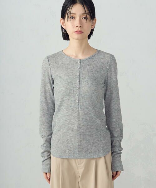 COMME CA ISM / コムサイズム カットソー | シアーテレコ ヘンリーネックカットソー | 詳細8