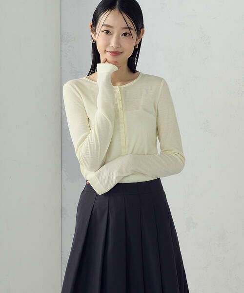 COMME CA ISM / コムサイズム カットソー | シアーテレコ ヘンリーネックカットソー | 詳細19