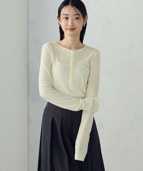 COMME CA ISM / コムサイズム カットソー | シアーテレコ ヘンリーネックカットソー | 詳細18