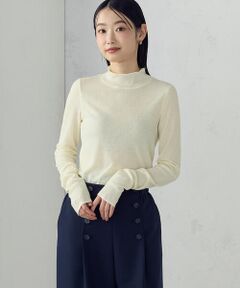 COMME CA ISM / コムサイズム カットソー | シアー テレコ ハイネックカットソー