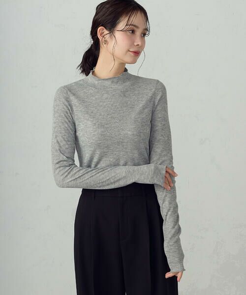 COMME CA ISM / コムサイズム カットソー | シアー テレコ ハイネックカットソー | 詳細8