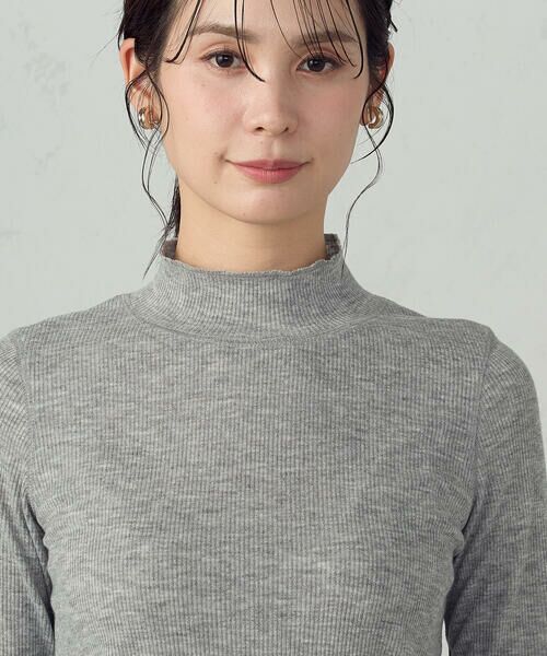 COMME CA ISM / コムサイズム カットソー | シアー テレコ ハイネックカットソー | 詳細12