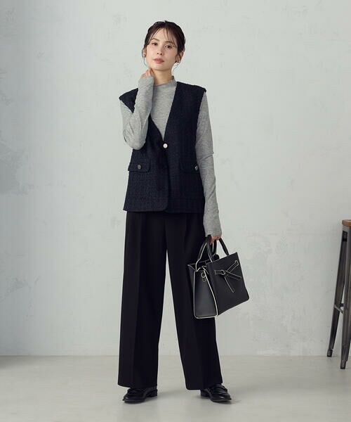 COMME CA ISM / コムサイズム カットソー | シアー テレコ ハイネックカットソー | 詳細6