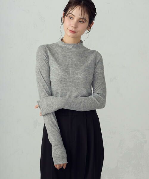 COMME CA ISM / コムサイズム カットソー | シアー テレコ ハイネックカットソー | 詳細7