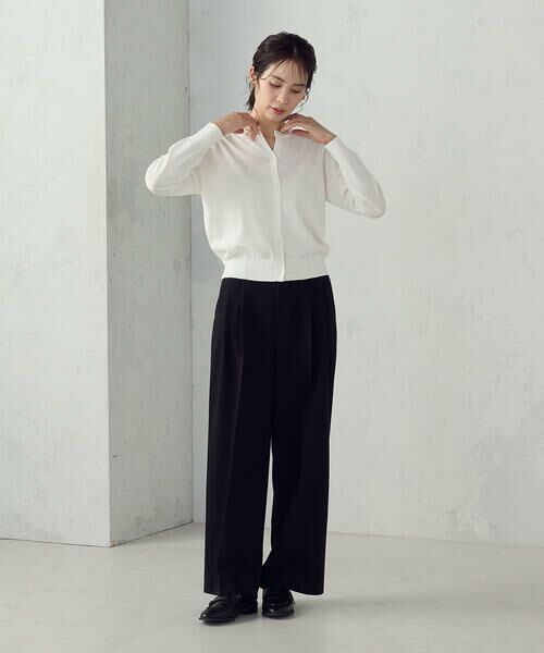 COMME CA ISM / コムサイズム カーディガン・ボレロ | 【UVカット・ウォッシャブル】ベーシック クルーネックカーディガン | 詳細1