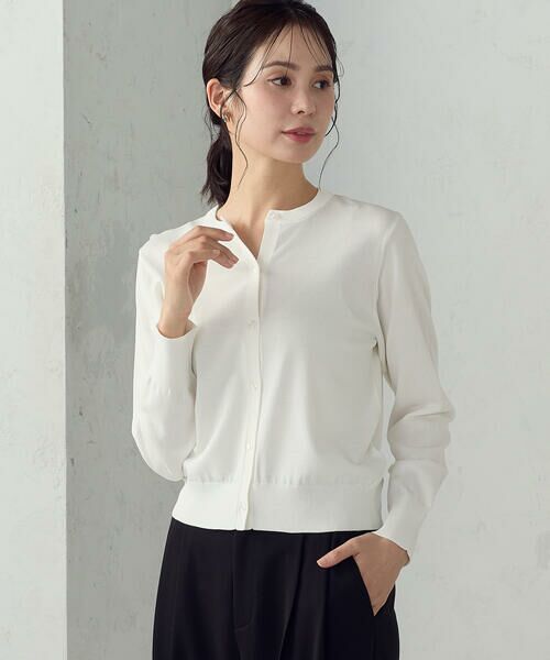 COMME CA ISM / コムサイズム カーディガン・ボレロ | 【UVカット・ウォッシャブル】ベーシック クルーネックカーディガン | 詳細3