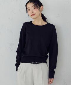 COMME CA ISM / コムサイズム ニット・セーター | 【UVカット・ウォッシャブル】ベーシック 2WAYネックニット