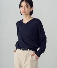 COMME CA ISM / コムサイズム ニット・セーター | 【UVカット・ウォッシャブル】ベーシック 2WAYネックニット