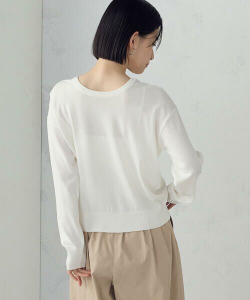 COMME CA ISM / コムサイズム ニット・セーター | 【UVカット・ウォッシャブル】ベーシック 2WAYネックニット | 詳細3