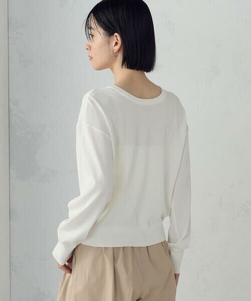 COMME CA ISM / コムサイズム ニット・セーター | 【UVカット・ウォッシャブル】ベーシック 2WAYネックニット | 詳細4