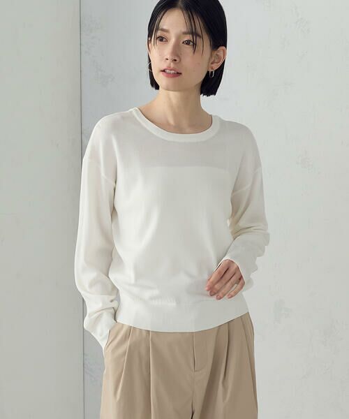 COMME CA ISM / コムサイズム ニット・セーター | 【UVカット・ウォッシャブル】ベーシック 2WAYネックニット | 詳細5