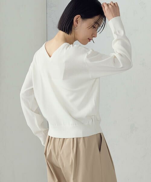 COMME CA ISM / コムサイズム ニット・セーター | 【UVカット・ウォッシャブル】ベーシック 2WAYネックニット | 詳細6