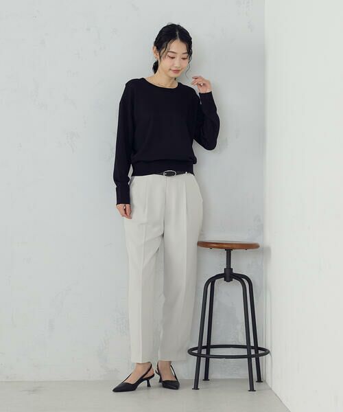 COMME CA ISM / コムサイズム ニット・セーター | 【UVカット・ウォッシャブル】ベーシック 2WAYネックニット | 詳細7