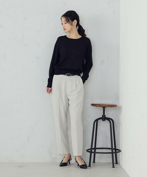 COMME CA ISM / コムサイズム ニット・セーター | 【UVカット・ウォッシャブル】ベーシック 2WAYネックニット | 詳細8